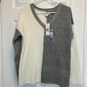 Natural Reflections V-Neck Long-Sleeve Sweater